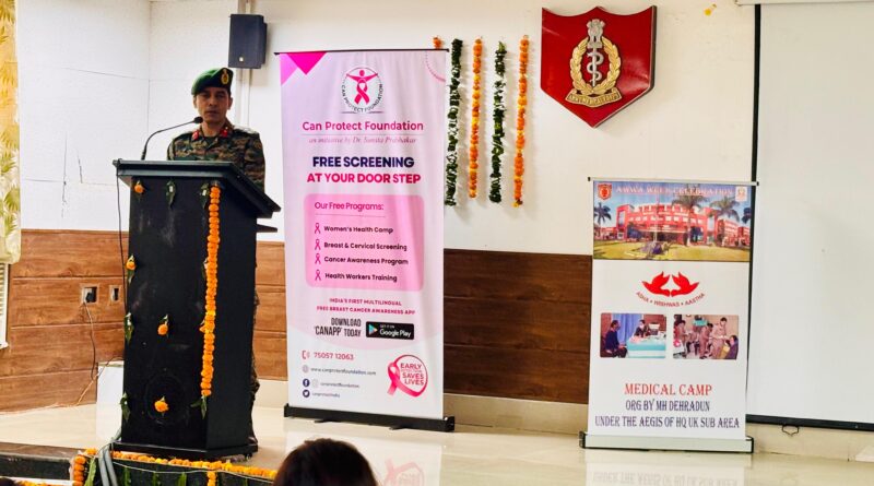आवा डे (AWWA DAY) के उपलक्ष्य पर सैनिक अस्पताल में महिलाओं के लिए मेडिकल और  कैंसर स्क्रीनिंग कैंप का आयोजन