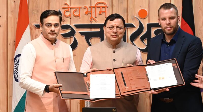 पुष्कर सिंह धामी की उपस्थिति में शुक्रवार को मुख्यमंत्री आवास में उत्तराखण्ड सरकार और जर्मन स्थित इनोवेशन हब राइन-माइन, के मध्य लेटर ऑफ इन्टेन्ट (एल.ओ.आई) पर हस्ताक्षर किये गये
