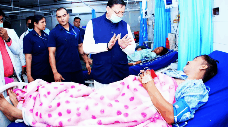 मुख्यमंत्री  पुष्कर सिंह धामी द्वारा दून अस्पताल का निरीक्षण, मरीजों से सीधे संवाद कर जानी उनकी स्वास्थ्य सेवाओं की स्थिति