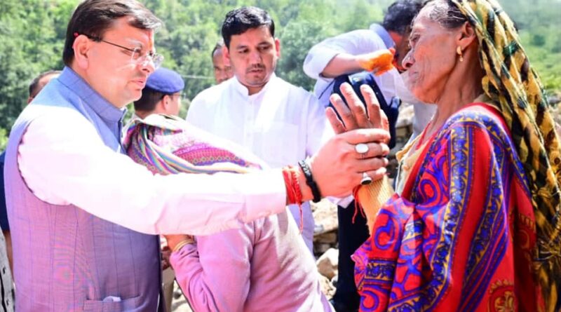 मुख्यमंत्री ने चमोली जिले के आपदा प्रभावित क्षेत्रों का किया निरीक्षण