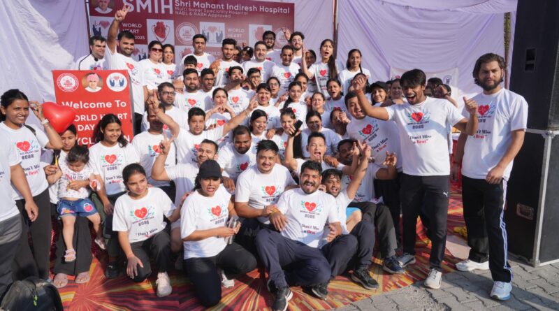  महंत इन्दिरेश अस्पताल के डाॅक्टरों ने साइक्लोथॉन और वॉकथॉन से दिया दिल को स्वस्थ रखने का संदेश
