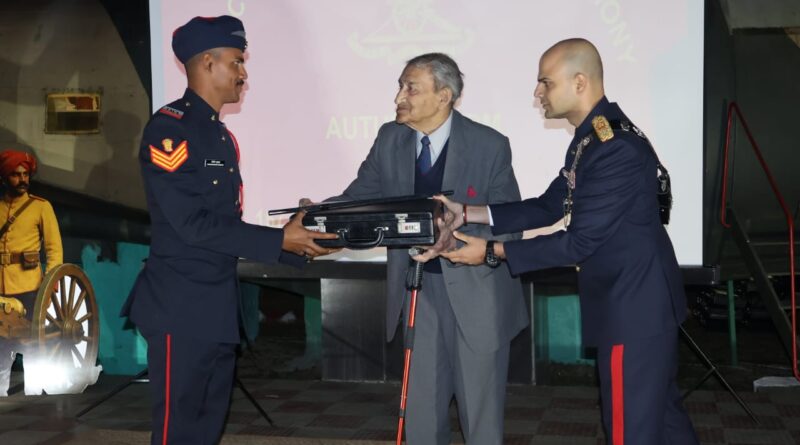 गोल्डन की गनर्स ने आर्टिलरी रेजिमेंट के कैडेट्स का सम्मान समारोह आयोजित किया