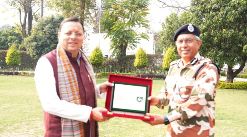 मुख्यमंत्री  पुष्कर सिंह धामी से मिले डीजी आईटीबीपी