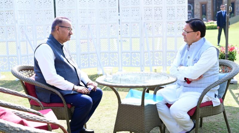 एलकेडी मोटर मार्ग केे पुर्ननिर्माण के लिए रुपये 14.55 करोड़ स्वीकृत करने पर मुख्यमंत्री का धन्यवाद करते कैबिनेट मंत्री गणेश जोशी