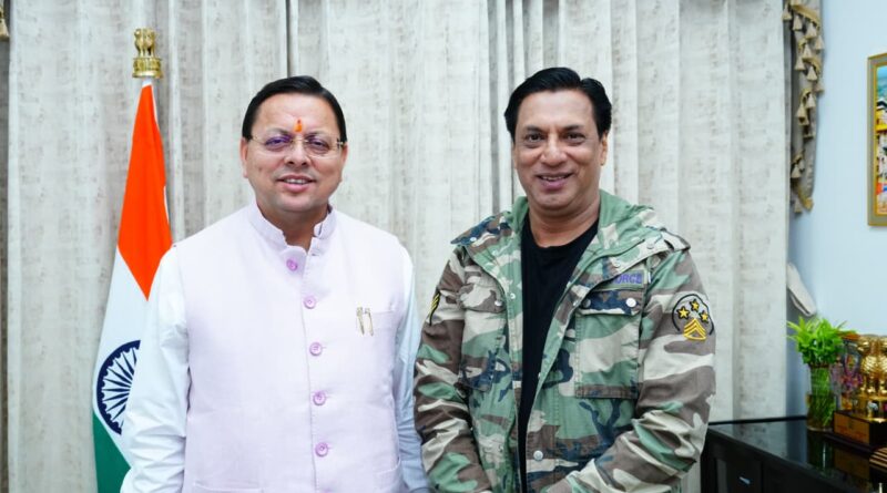 मुख्यमंत्री  पुष्कर सिंह धामी से फिल्म निर्माता-निर्देशक मधुर भंडारकर की मुलाकात