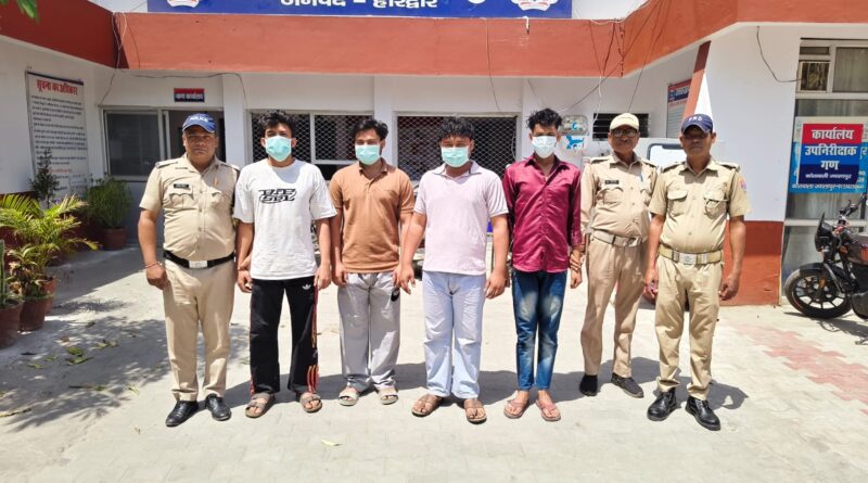 हरिद्वार पुलिस का ‘ऑपरेशन प्रहार’: ज्वालापुर से 4 शातिर वारंटी गिरफ्तार